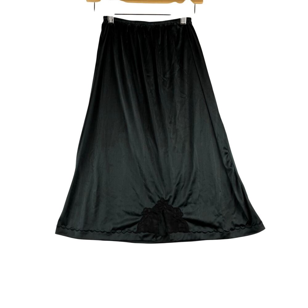 Heavenly Secrets Black Slip Women's Medium Lace READ Y2K Coquette Sexy Midi